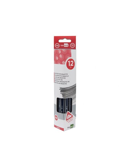 CRAYON GRAPHITE LIDERPAPEL BOIS CORPS TRIANGULAIRE MÉTALLISÉ COLORIS VIFS MINE ULTRA-RÉSISTANTE SANS GOMME