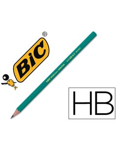 CRAYON GRAPHITE BIC ÉVOLUTION HEXAGONAL CORPS RÉSINE SYNTHÈSE RÉSISTE MORDILLAGE MINE HB