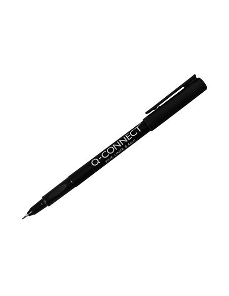 STYLO-FEUTRE Q-CONNECT ÉCRITURE FINE 0.4MM POINTE EXTRA-FINE CORPS COULEUR ENCRE NOIR