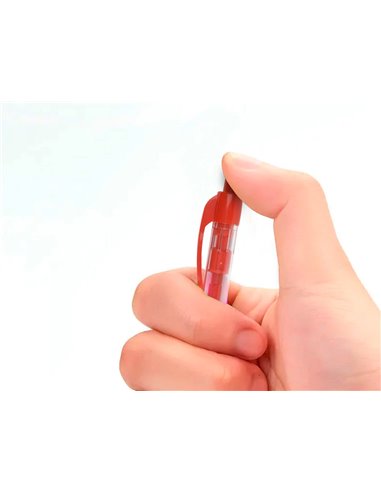 STYLO-BILLE Q-CONNECT RÉTRACTABLE ÉCRITURE MOYENNE 0.7MM ENCRE CLASSIQUE CLIP GRIP PRÉHENSION COULEUR ENCRE ROUGE