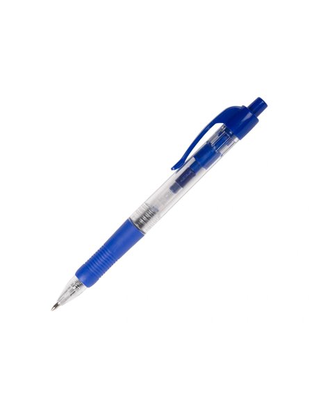 STYLO-BILLE Q-CONNECT RÉTRACTABLE ÉCRITURE MOYENNE 0.7MM ENCRE CLASSIQUE CLIP GRIP PRÉHENSION COULEUR ENCRE BLEU