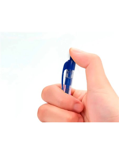 STYLO-BILLE Q-CONNECT RÉTRACTABLE ÉCRITURE MOYENNE 0.7MM ENCRE CLASSIQUE CLIP GRIP PRÉHENSION COULEUR ENCRE BLEU