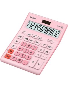 Calculatrice de bureau Casio GR-12C à 12 chiffres - Écran extra-large - Symboles de commande - Alimentation solaire et par batte