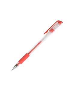 STYLO-BILLE Q-CONNECT ÉCRITURE MOYENNE 0.5MM CORPS TRANSLUCIDE GRIP CAOUTCHOUC COLORIS ROUGE 2