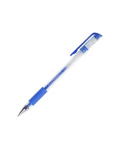 STYLO-BILLE Q-CONNECT ÉCRITURE MOYENNE 0.5MM CORPS TRANSLUCIDE GRIP CAOUTCHOUC COLORIS BLEU 2
