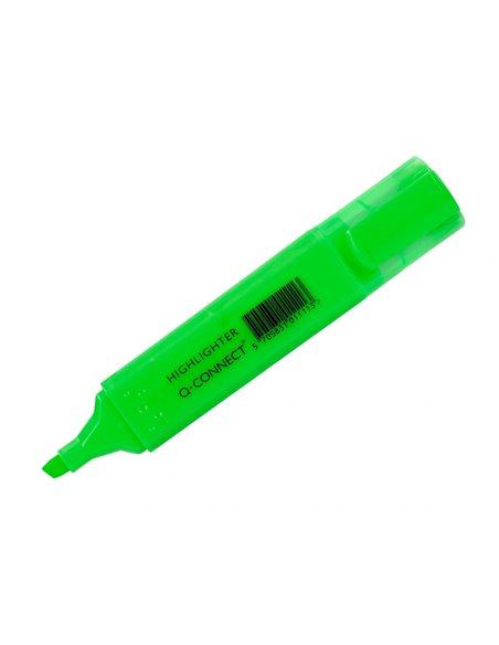 SURLIGNEUR Q-CONNECT TRACÉ 2/5 MM POINTE BISEAUTÉE COULEURS ÉCLATANTES VERT