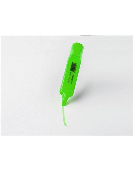 SURLIGNEUR Q-CONNECT TRACÉ 2/5 MM POINTE BISEAUTÉE COULEURS ÉCLATANTES VERT