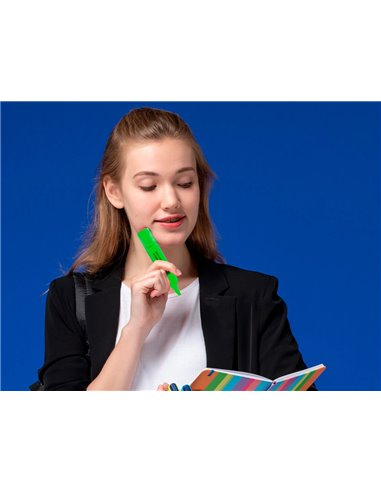 SURLIGNEUR Q-CONNECT TRACÉ 2/5 MM POINTE BISEAUTÉE COULEURS ÉCLATANTES VERT