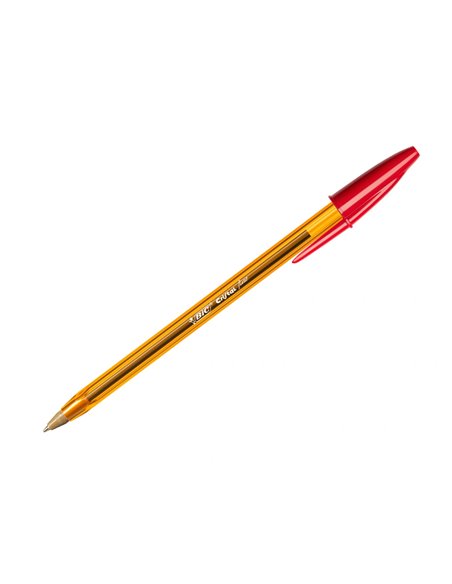 STYLO-BILLE BIC CRISTAL ÉCRITURE FINE 0.4MM ENCRE CLASSIQUE BILLE INDÉFORMABLE CAPUCHON COULEUR ENCRE ROUGE