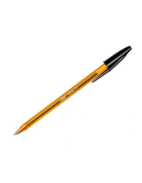 STYLO-BILLE BIC CRISTAL ÉCRITURE FINE 0.4MM ENCRE CLASSIQUE BILLE INDÉFORMABLE CAPUCHON COULEUR ENCRE NOIR