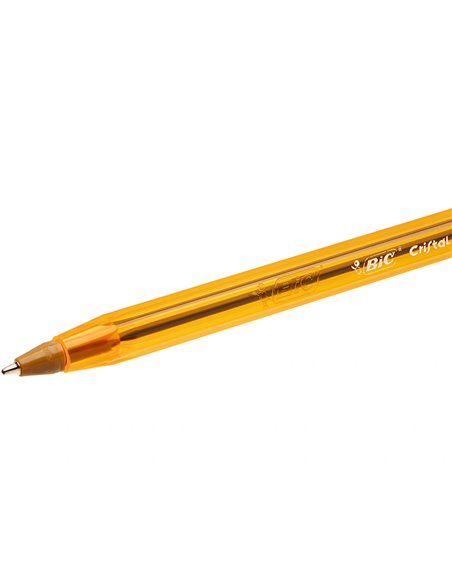 STYLO-BILLE BIC CRISTAL ÉCRITURE FINE 0.4MM ENCRE CLASSIQUE BILLE INDÉFORMABLE CAPUCHON COULEUR ENCRE NOIR