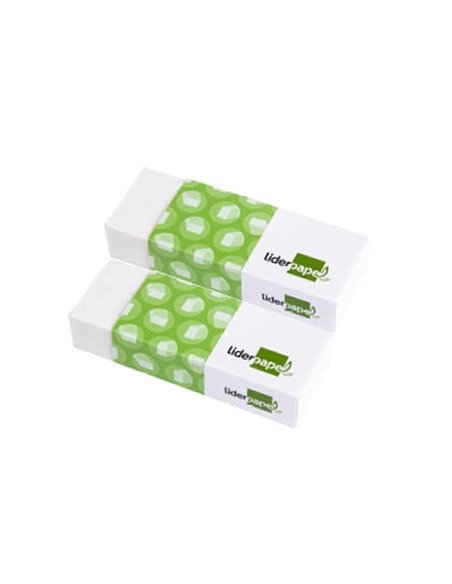 GOMME LIDERPAPEL 12X20X40MM BLANCHE EFFACE CRAYON GRAPHITE COLORIS BLANC