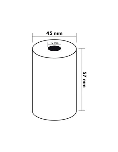 BOBINE THERMIQUE Q-CONNECT 57X45X11MM 58GR SANS  BISPHENOL A