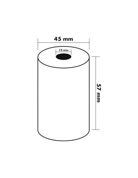 BOBINE THERMIQUE Q-CONNECT 57X45X11MM 58GR SANS  BISPHENOL A