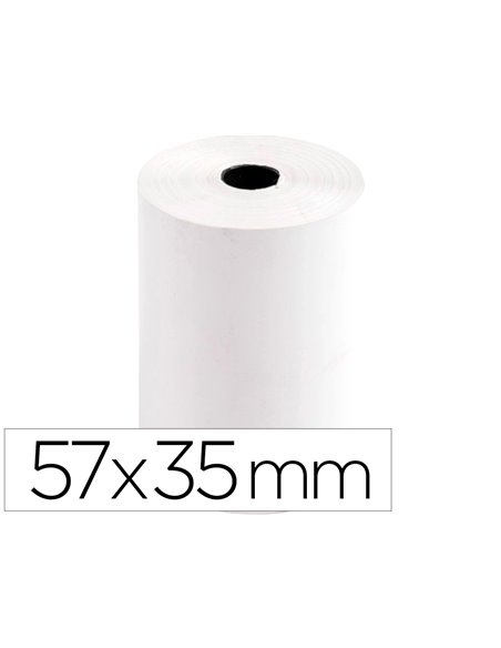 BOBINE THERMIQUE Q-CONNECT 57MM LARGEUR X 35MM DIAMETRE  58GR POUR TPE SANS BISPHENOL  A