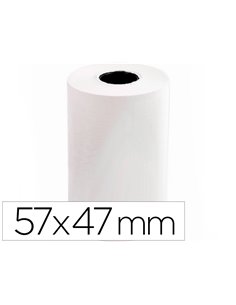 BOBINE THERMIQUE Q-CONNECT 57MM LARGEUR X 47MM DIAMETRE  55GR POUR TPE SANS BISPHENOL  A