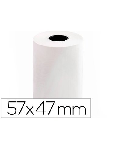 BOBINE THERMIQUE Q-CONNECT 57MM LARGEUR X 47MM DIAMETRE  55GR POUR TPE SANS BISPHENOL  A