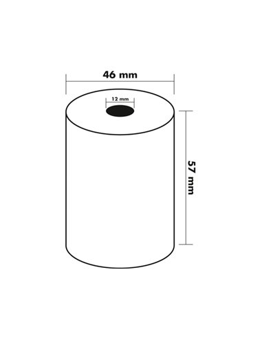 BOBINE THERMIQUE Q-CONNECT 57MM LARGEUR X 47MM DIAMETRE  55GR POUR TPE SANS BISPHENOL  A