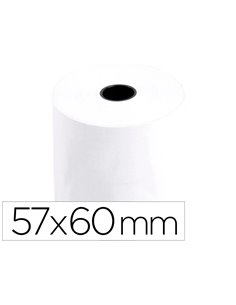 BOBINE THERMIQUE Q-CONNECT 57MM LARGEUR X 60MM DIAMETRE  55GR SANS BISPHENOL A