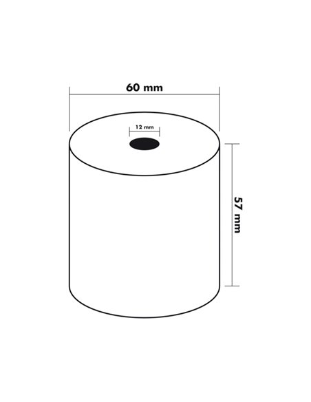 BOBINE THERMIQUE Q-CONNECT 57MM LARGEUR X 60MM DIAMETRE  55GR SANS BISPHENOL A