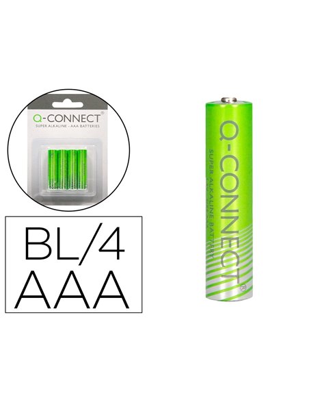 PILE Q-CONNECT ECONOMIQUE CAPACITÉ 1.5V I.C.E. LR03 TAILLE AAA BLISTER 4 UNITÉS
