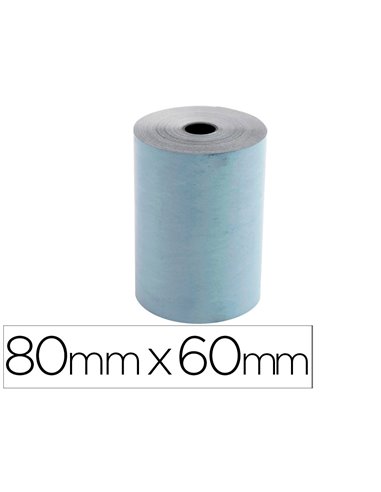 BOBINE THERMIQUE EXACOMPTA EXABLUE 80X60MM 55G LONGUEUR  44M 55G IMPRESSION VERSO TRES LONGUE CONSERVATION