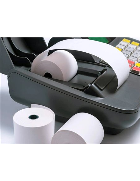 BOBINE THERMIQUE Q-CONNECT 80MM LARGEUR X 80MM DIAMETRE  70GR POUR TPE SANS BISPHENOL  A