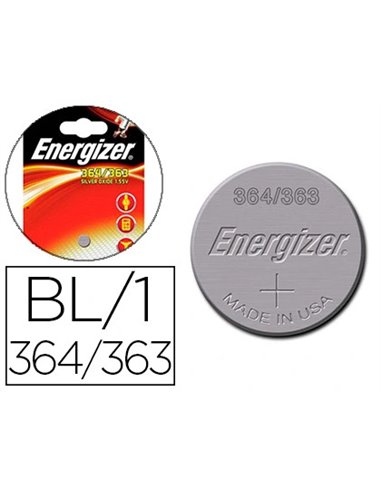 PILE ENERGIZER MONTRES OXYDE ARGENT I.C.E. 364/363 BLISTER 1 UNITÉ