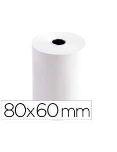 BOBINE THERMIQUE Q-CONNECT 80MM LARGEUR X 60MM DIAMETRE  55GR SANS BISPHENOL A