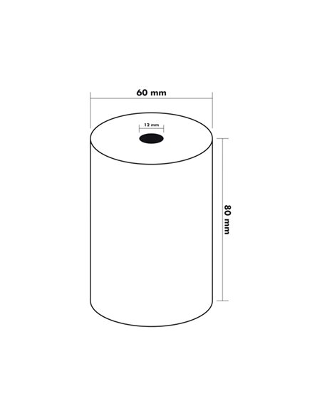 BOBINE THERMIQUE Q-CONNECT 80MM LARGEUR X 60MM DIAMETRE  55GR SANS BISPHENOL A