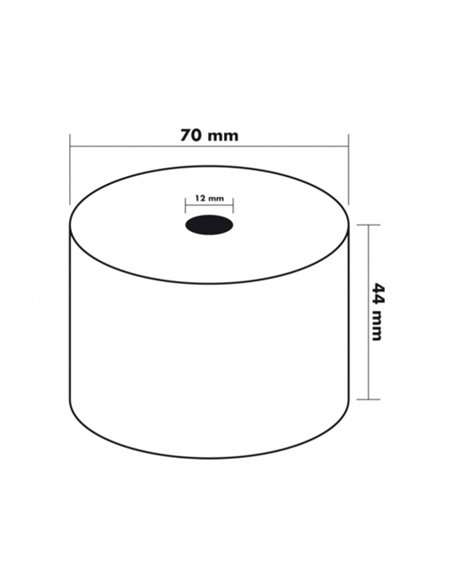 BOBINE THERMIQUE Q-CONNECT 44MM LARGEUR X 70MM DIAMETRE  55GR SANS BISPHENOL A