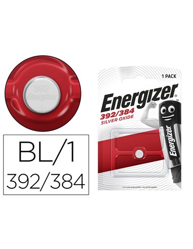 PILE ENERGIZER MONTRES OXYDE ARGENT I.C.E. 392/384 BLISTER 1 UNITÉ