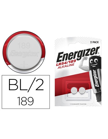 PILE ENERGIZER MINIATURE APPAREILS ÉLECTRONIQUES I.C.E. LR54 1.5V BLISTER 2 UNITÉS