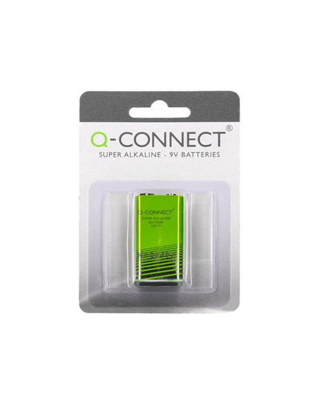 PILE Q-CONNECT ÉCONOMIQUE CAPACITÉ 9V I.C.E. 6LR61 TAILLE 9 V BLISTER 1 UNITÉ