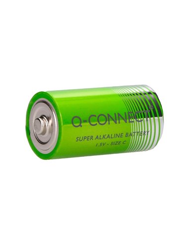 PILE Q-CONNECT ÉCONOMIQUE CAPACITÉ 1.5V I.C.E. LR14 TAILLE C BLISTER 2 UNITÉS