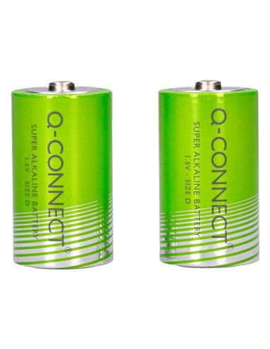 PILE Q-CONNECT ÉCONOMIQUE CAPACITÉ 1.5V I.C.E. LR20 TAILLE D BLISTER 2 UNITÉS