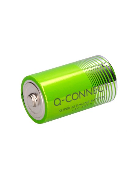 PILE Q-CONNECT ÉCONOMIQUE CAPACITÉ 1.5V I.C.E. LR20 TAILLE D BLISTER 2 UNITÉS