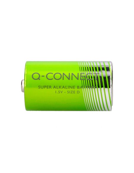 PILE Q-CONNECT ÉCONOMIQUE CAPACITÉ 1.5V I.C.E. LR20 TAILLE D BLISTER 2 UNITÉS