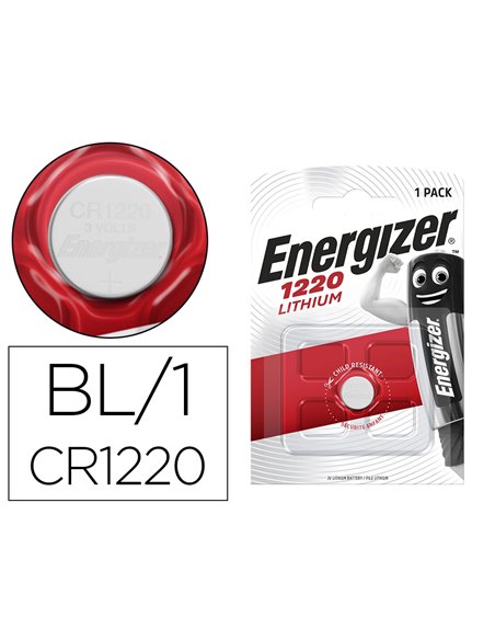 PILE ENERGIZER MINIATURE APPAREILS ÉLECTRONIQUES I.C.E. CR1220 3V BLISTER 1 UNITÉ