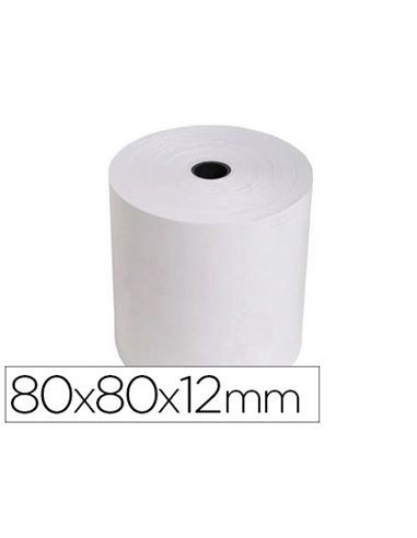 BOBINE THERMIQUE EXACOMPTA SANS BISPHÉNOL A 80X80MM MANDRIN 12MM