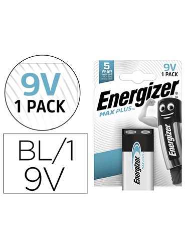 PILE ENERGIZER MAX PLUS 6LR61/9V BP1