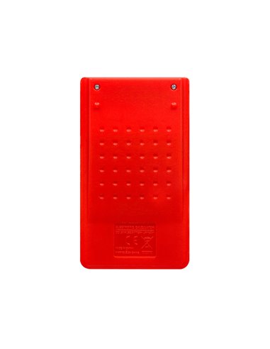 CALCULATRICE DE POCHE LIDERPAPEL XF11 8 CHIFFRES  SOLAIRE ET PILES 115X65X8 MM  COLORIS ROUGE