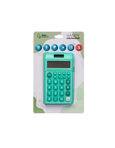 CALCULATRICE DE POCHE LIDERPAPEL XF13 8 CHIFFRES  SOLAIRE ET PILES 115X65X8 MM  COLORIS VERT 2
