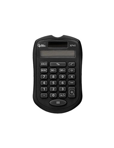 CALCULATRICE DE POCHE LIDERPAPEL XF43 8 CHIFFRES  SOLAIRE ET PILES 94X59,5X10,5MM COLORIS NOIR