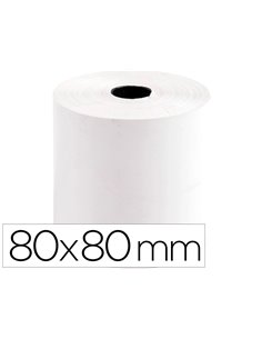 BOBINE THERMIQUE Q-CONNECT 80MM LARGEUR X 80MM DIAMETRE  55GR SANS BISPHENOL A