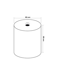BOBINE THERMIQUE Q-CONNECT 80MM LARGEUR X 80MM DIAMETRE  55GR SANS BISPHENOL A 2