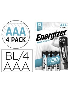 PILE ENERGIZER MAX PLUS LR03/AAA BP4