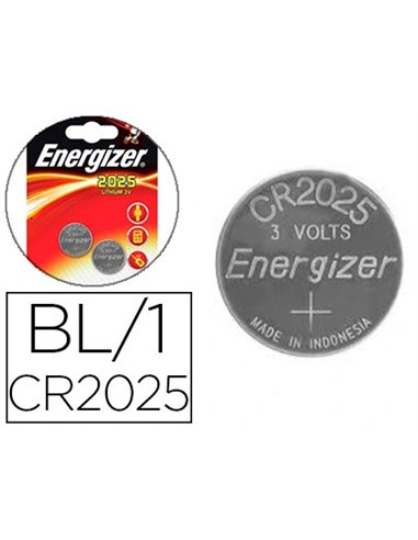 PILE ENERGIZER MINIATURE APPAREILS ÉLECTRONIQUES I.C.E. CR2025 3V BLISTER 2 UNITÉS
