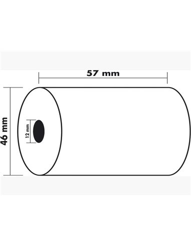 BOBINE 1 PLI THERMIQUE EXCOMPTA 55G  57X46MM-24M LOT DE 5