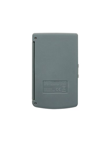 CALCULATRICE LIDERPAPEL DE POCHE XF15 10 CHIFFRES AVEC COUVERCLE SOLAIRE ET PILES  COLORIS GRIS 123X75X12 MM